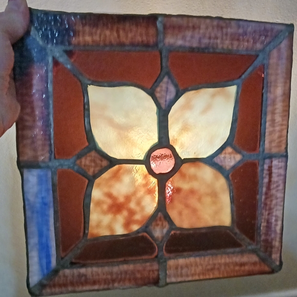Stained Glass Window Panel 9.2" x 9.75" - Picture 4 of 6